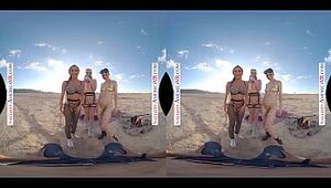 Naughty America - VR you get to fuck 3 chicks in the desert