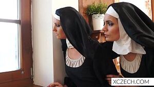 Beautiful nuns enjoying sex