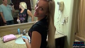 Blonde amateur GFs fucking in homemade porn videos